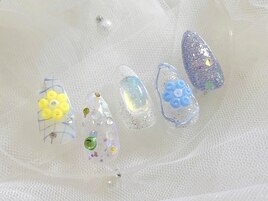 ビーズネイル　カジュアル