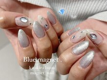 大垣ネイル/水色のキラキラ宝石！
