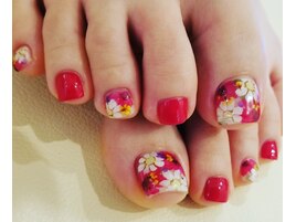 flowerフットネイル