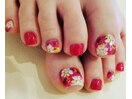 flowerフットネイル