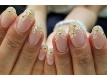 ネイルサロンハマチ(Hamachi)/シンプルフラワーネイル