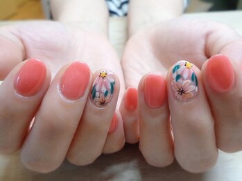 アミュリー ネイル アトリエ(Amury nail atelier)/エスニック シフォンフラワー