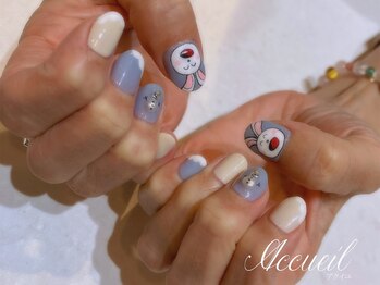 アクイユ 銀座店(ACCUEIL)/たべっこどうぶつネイル♪