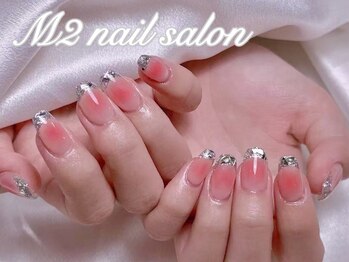 エムズ ネイルサロン(M2)/ガラスフレンチチークネイル