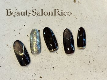 ビューティーサロン リコ(BeautySalon Rico)/ブラウンマグネットネイル
