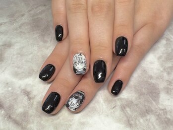 リッチ トゥ 安城店(Rich to)/國廣限定モノクロ痛ネイル