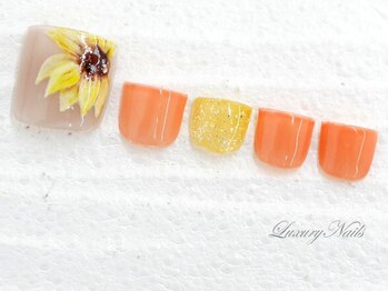 ラグジュアリーネイルズ アカバネ(Luxury Nails Akabane)/夏*向日葵Nail