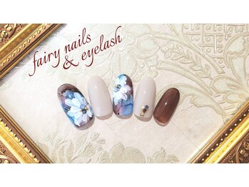 フェアリー ネイルズアンドアイラッシュ(fairy)/マーブルリキッド×フラワー