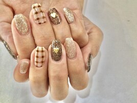 ☆秋色ガーリーチェックネイル☆