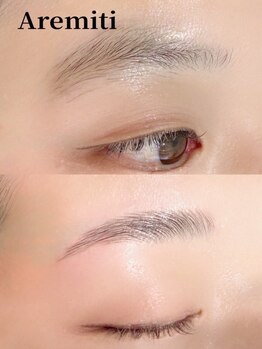 アレミティ(Aremiti)の写真/ハリウッドブロウリフトで眉毛の生え癖を矯正し毛流れを整え、垢抜けた印象に◎お悩みを解決し理想な眉毛へ