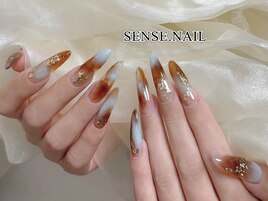 ニュアンス冬ネイル