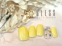 ネイルアンドアイラッシュ ブレス エスパル山形本店(BLESS)/気分UPイエローネイル☆