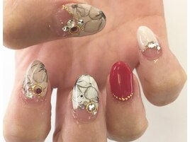 秋フラワーネイル￥8200