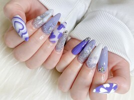 ★パープルラブリーネイル★