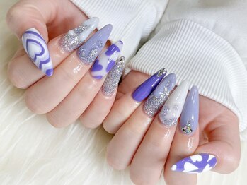 エムネイル(M-Nail)/★パープルラブリーネイル★