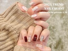 ネイル エミュスト(Nail Emuest)/秋冬☆チェックネイル