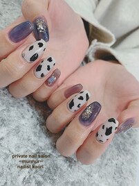 ダルメシアン柄ネイル