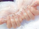 ツイードフレンチネイル　¥8800