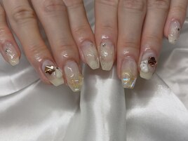 もやもや羽ネイル