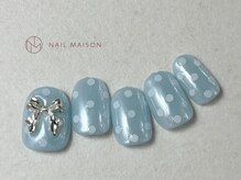 ネイルメゾン 梅田(NAIL MAISON)/ブルーリボンドット