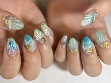 ミティネイル 北中城(mittynail)/夏だマーメイドネイルパラジェル