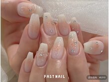ファストネイル 府中ル・シーニュ店(FAST NAIL)/ぷっくりリボン×チークネイル