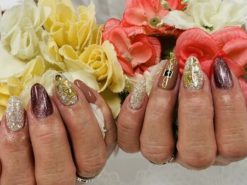 ダブルネイル(Double Nail)/【ほり】キラキラ埋め尽くし