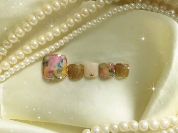 ウィズ フェリーク/インク囲みミラーフットネイル