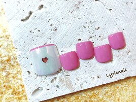 オーロラヴェールにピンクハート