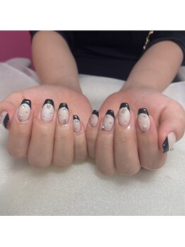 アイリッシュネイル 久屋大通店(Irish Nail)/黒フレンチ