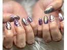レインボーミラーネイル