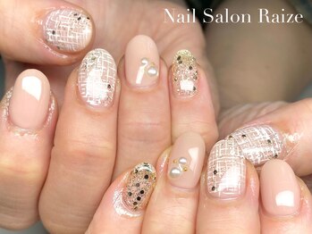 ライズ 本町店(Raize)/ツイード/冬ネイル/ガーリー