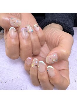 エムズネイル(M’s NAIL)/カラフルなスキニーフレンチ☆
