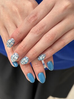 オーナメント(Ornament)/夏チェックネイル