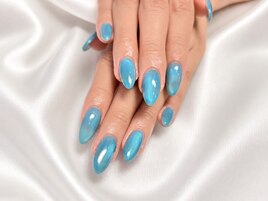 爽やかブルーネイル