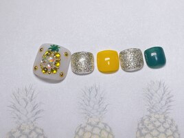 8月定額フットネイルアート