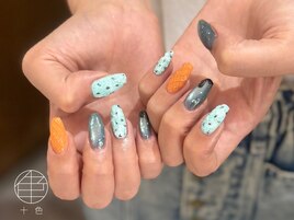 チョコミントネイル