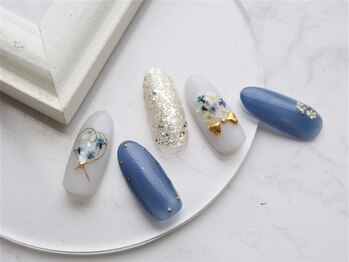 ネイル スパ ココプラス(Nail spa Cocoplus)/押し花ブーケ×ワイヤーネイル