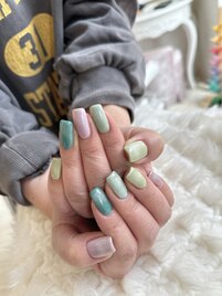 パステルカラーネイル