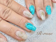アールローズ(R-rose)/ターコイズネイル