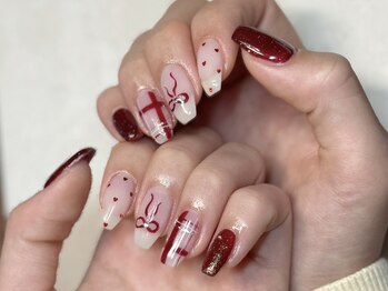 岡本施術・バレンタインネイル