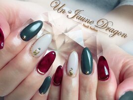 秋カラー☆べっ甲ネイル