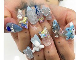 推し3dネイル ゴテゴテ 地雷