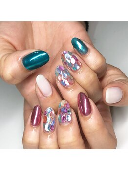 ネイルニジュウバンチアネックスシュウナン(Nail 20Banchi ANNEX Shunan)/アシメメタリック