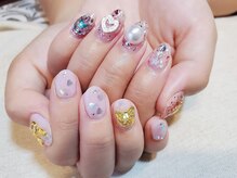 ブルーエヌ(BLUE N)/パーツ×キラキラネイル