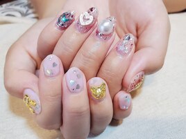 パーツ×キラキラネイル