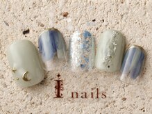 アイネイルズ 町田店(I nails)/塗りかけホイルニュアンス8480円