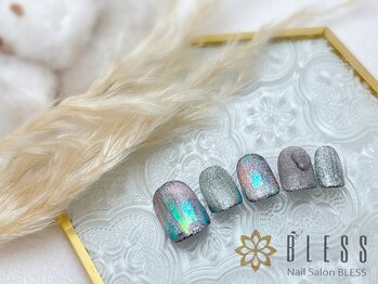 ネイルアンドアイラッシュ ブレス エスパル山形本店(BLESS)/シックなアートに立体ネイル♪