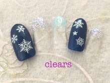ビューティーネイルサロン クリアーズ(Clears)/雪の結晶ネイル