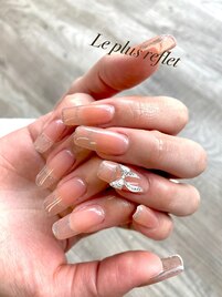 縁取りフレンチ×リボン